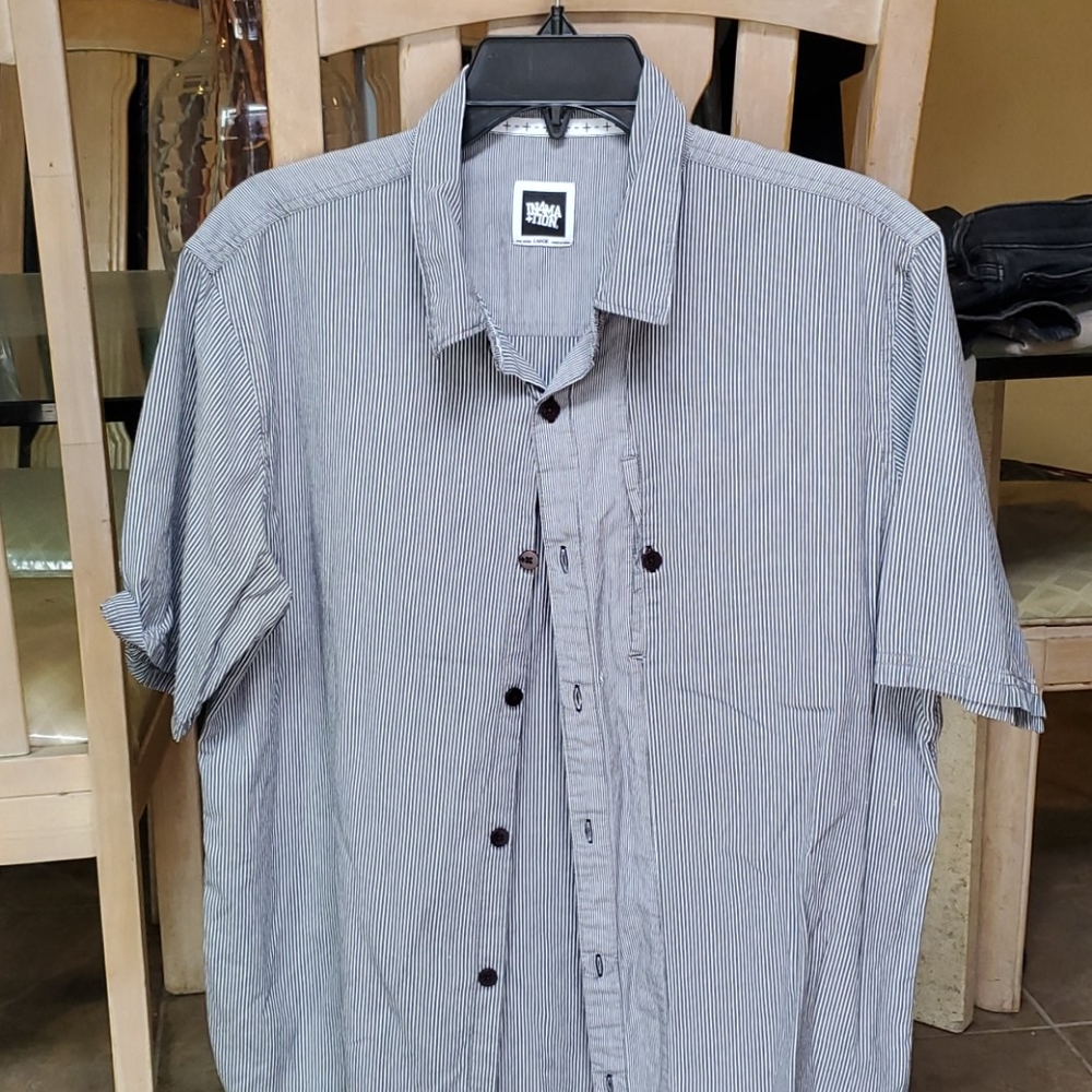 Striped button down shirt